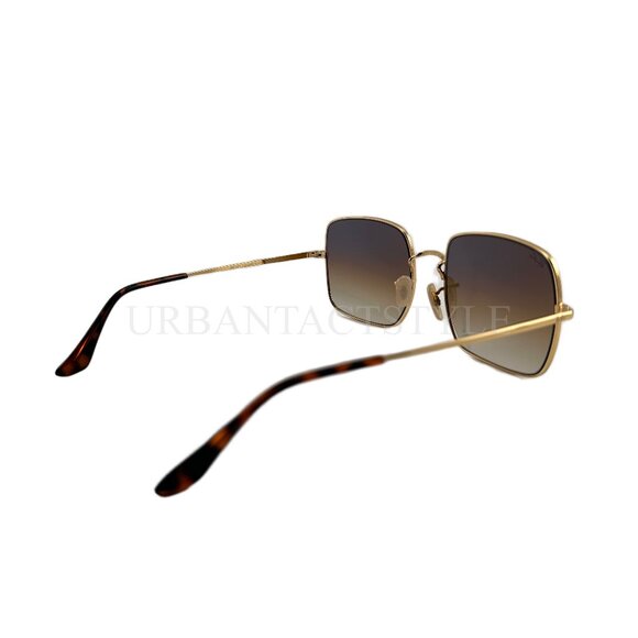 NEW Ray-Ban RB1971 Square 1971 Classic Sunglasses with Gold Frame Brown Lens - Picture 10 of 12